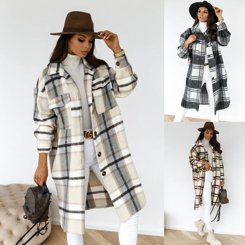 AOIFE - Women's checked coat 
