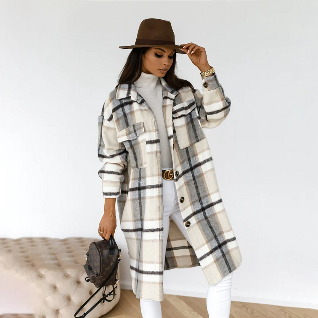 AOIFE - Women's checked coat 