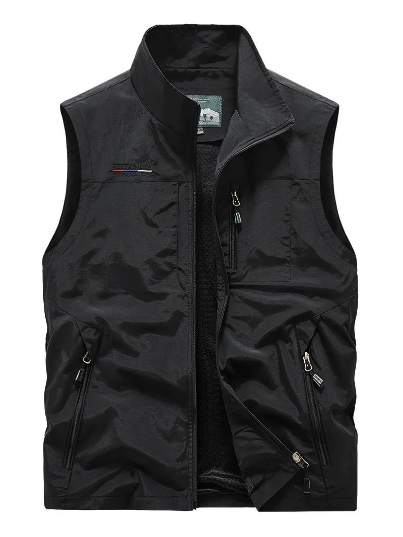Aristide - men's cargo vest with zippered pockets