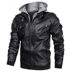 Jacob | Lederjacke mit Kapuze
