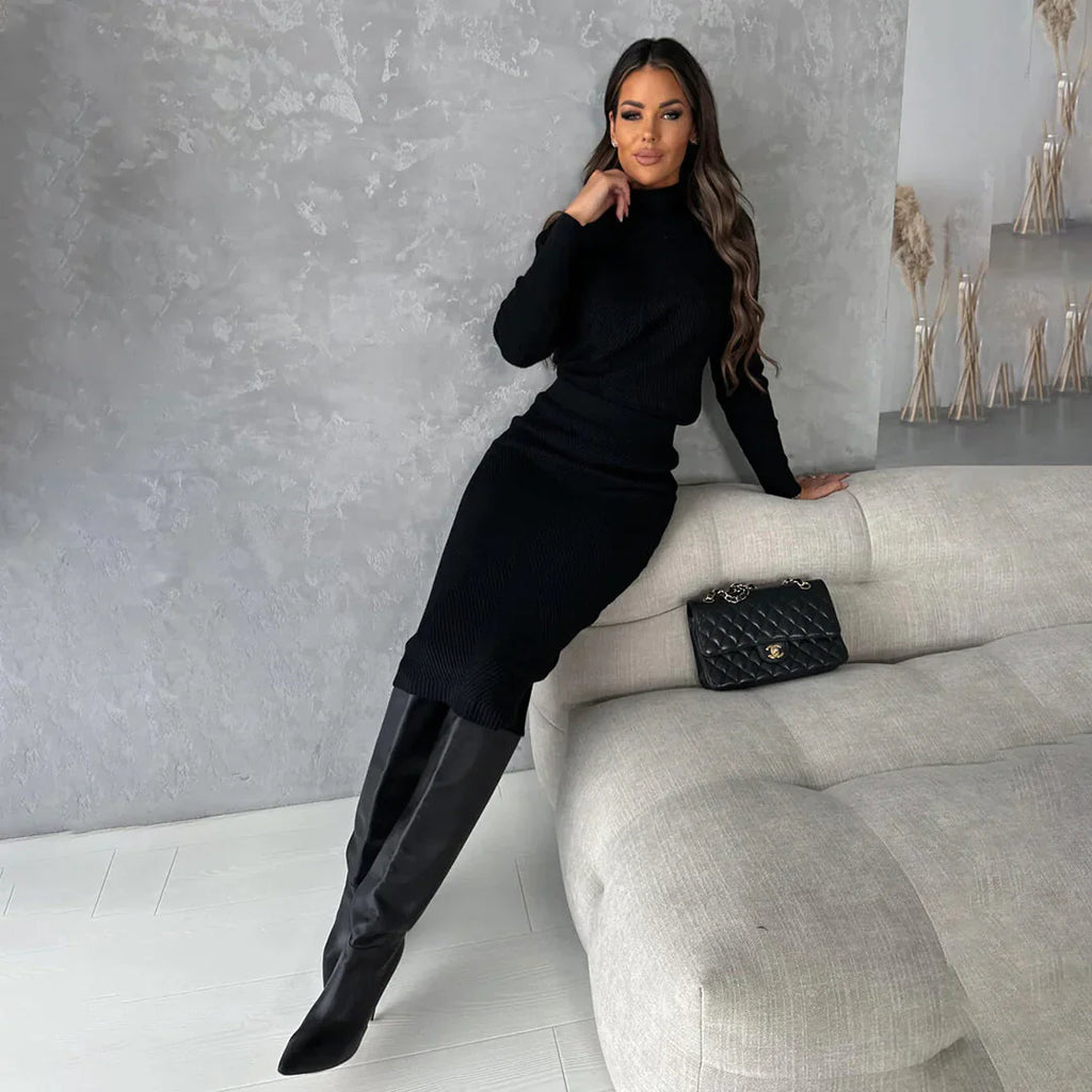 ANGELA - Elegantes Set aus Pullover und Rock | Inna Mode®️