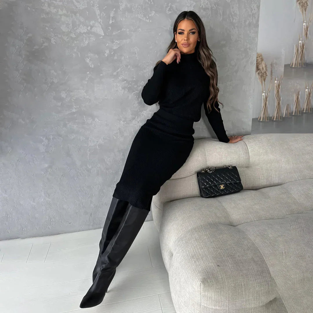 ANGELA - Elegantes Set aus Pullover und Rock | Inna Mode®️