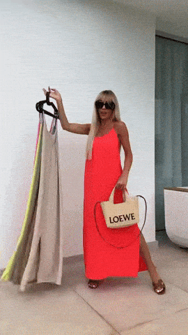 Francesca™ summer dress, sleeveless red maxi with spaghetti straps and side slit