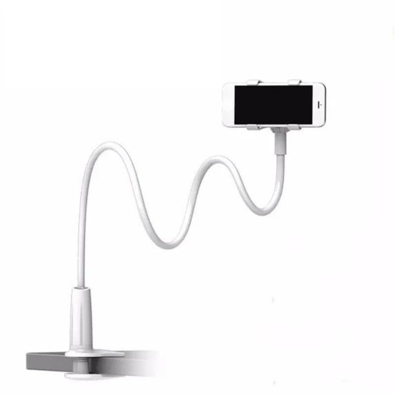 SmartAssistant™ phone holder, white flexible arm and base with adjustable clip