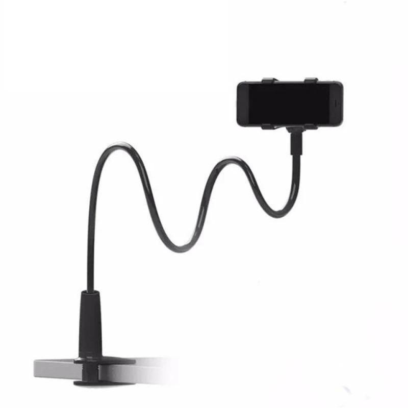 SmartAssistant™ phone holder stand, black flexible cord with bottom clamp base