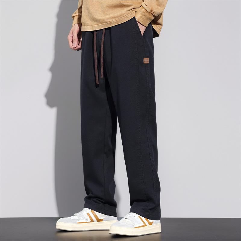 Gerard™ men's loose pants in black, with drawstring waistband and side pockets