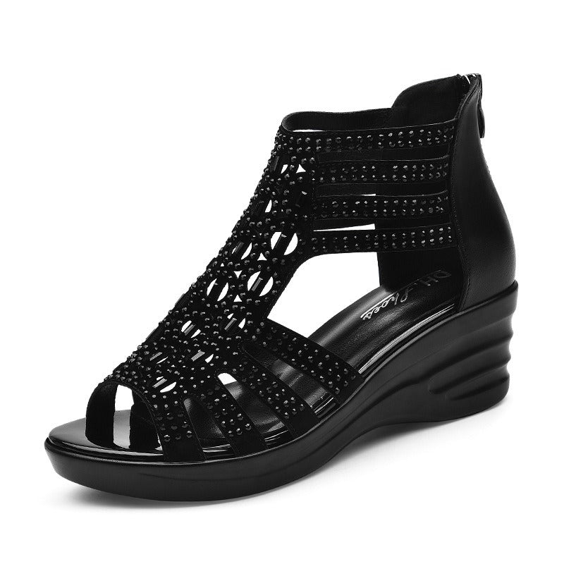 NADINE - Leather slippers 